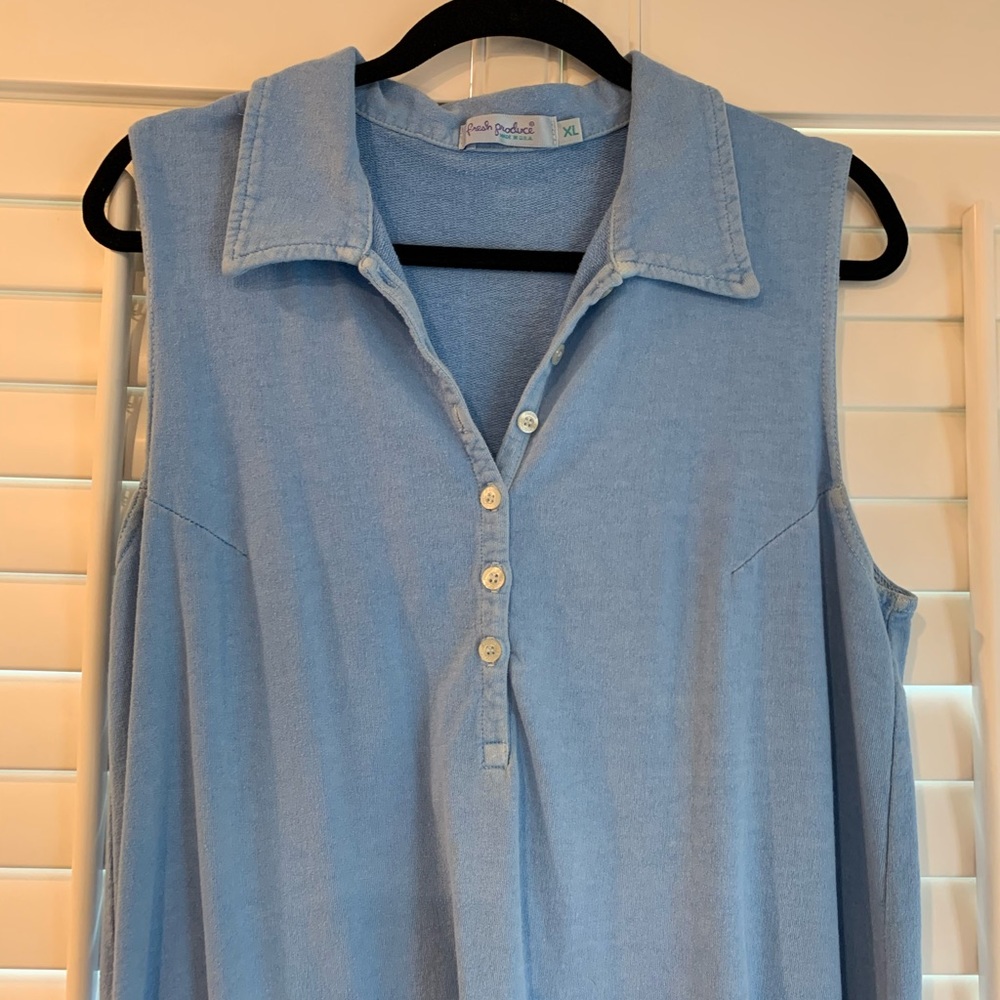 Blue Midi Tank Dress